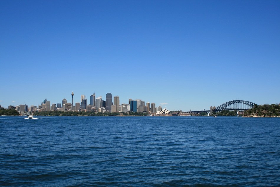Landscape with the skyscrapers in Sydney