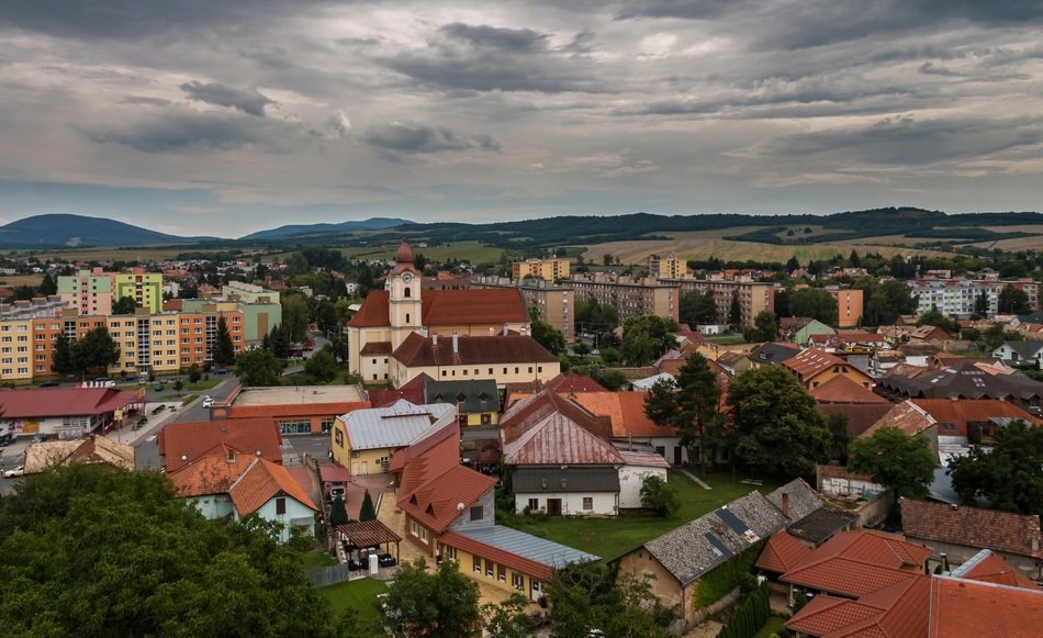 panoramic view of the city in central slovakia
