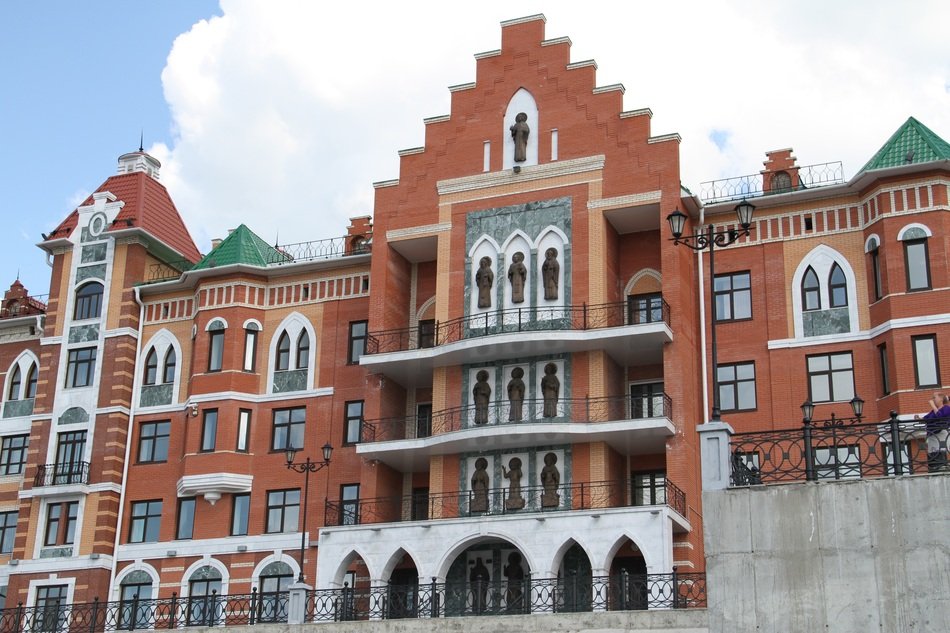 red brick building in Yoshkar-Ola, Russia