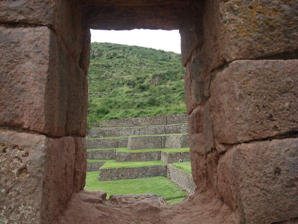 ancient Inca construction in Peru