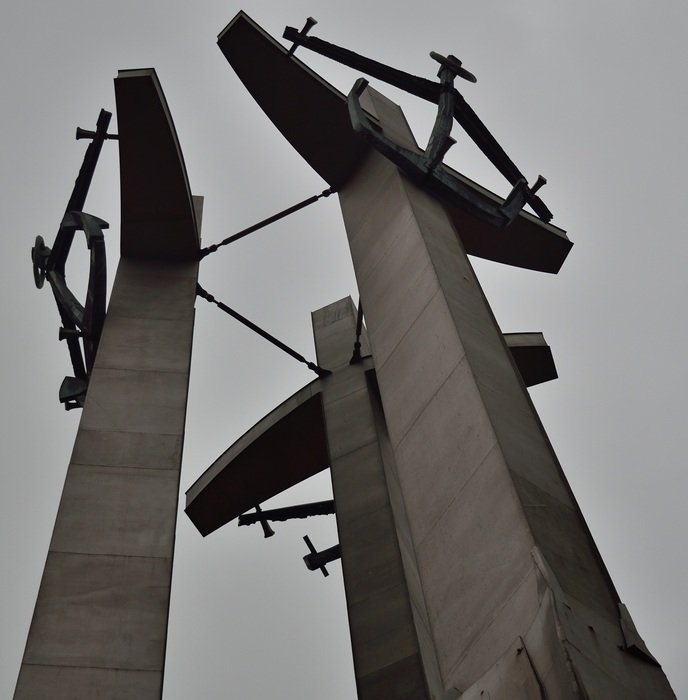 Monument to fallen shipyard workers in Gdansk