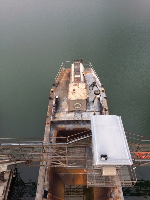 panorama of the ship on the river