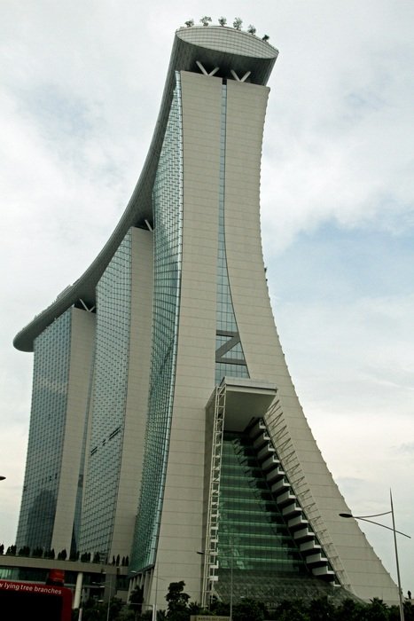Marina Bay famous harbor in Singapore