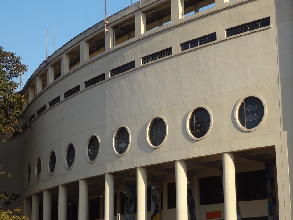 White Pacaembu stadium