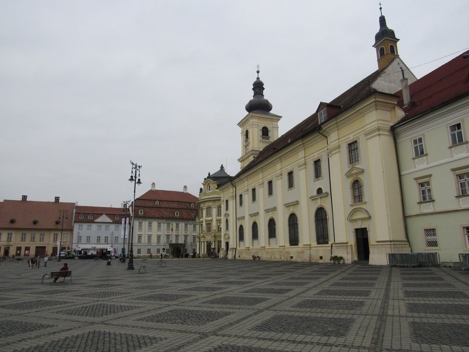 Beautiful Sibiu square in Romania