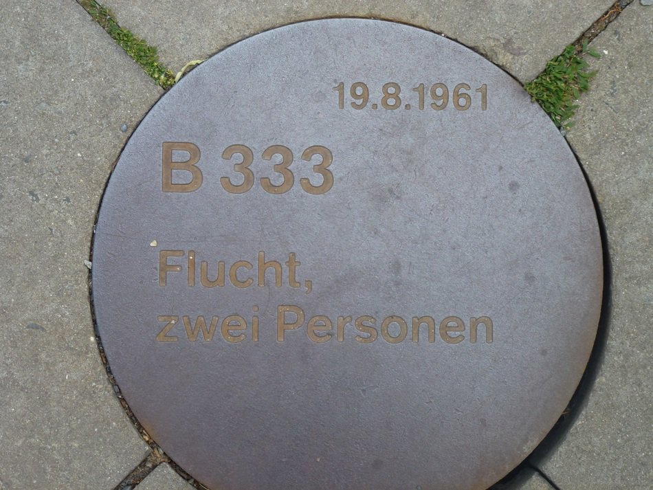 Monument on the pavement in Berlin