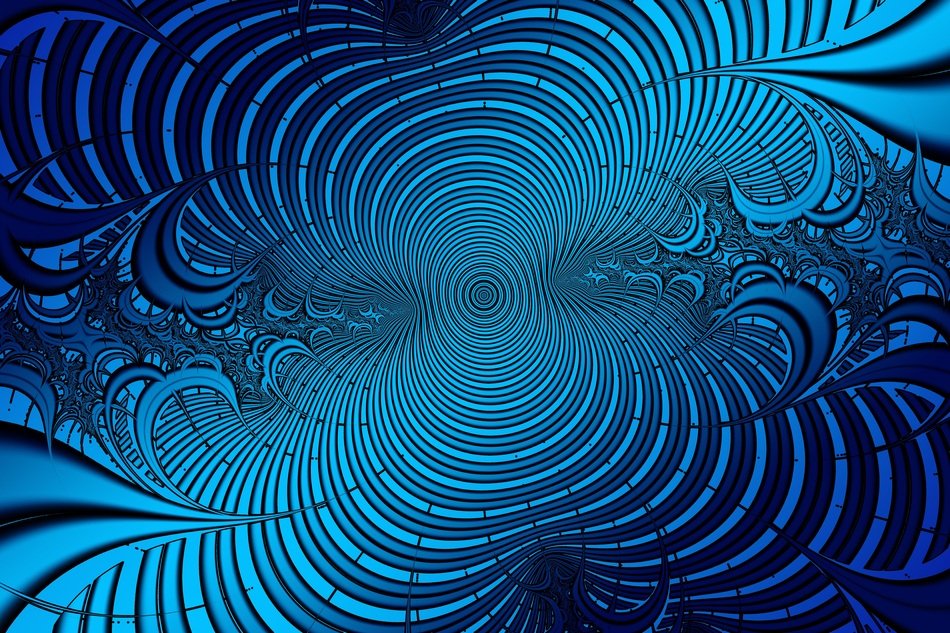 curlicue background with waves and leaves