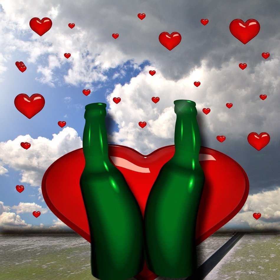 Heart Bottle Love Red Affection