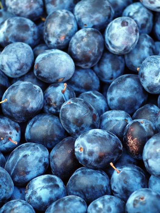 Plum Fruit Texture Blue Purple