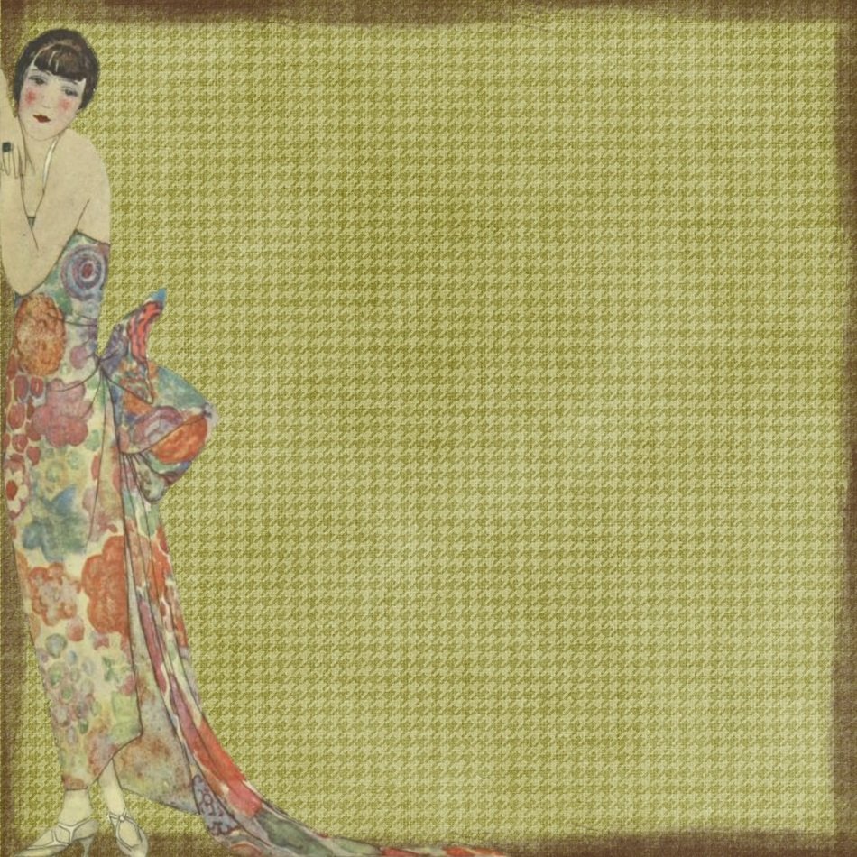 Background Woman Vintage Green