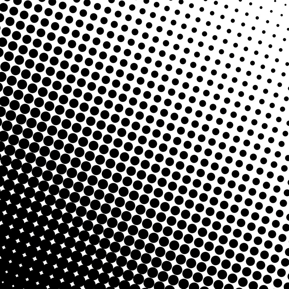 white background with black dots