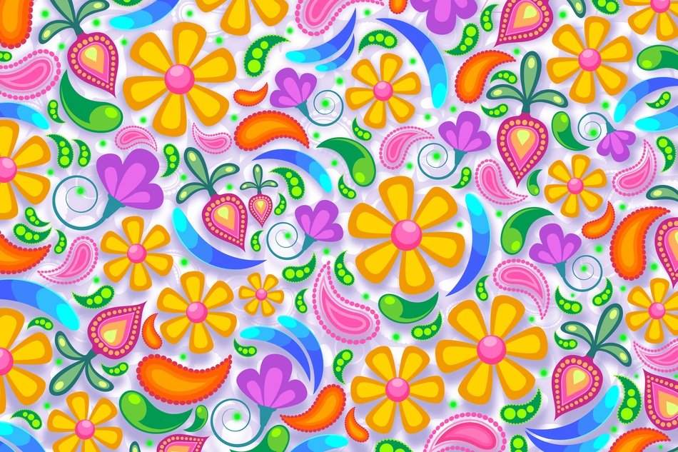 floral background with monograms