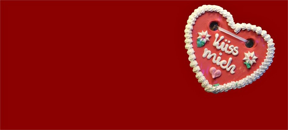 Red greeting card with a heart