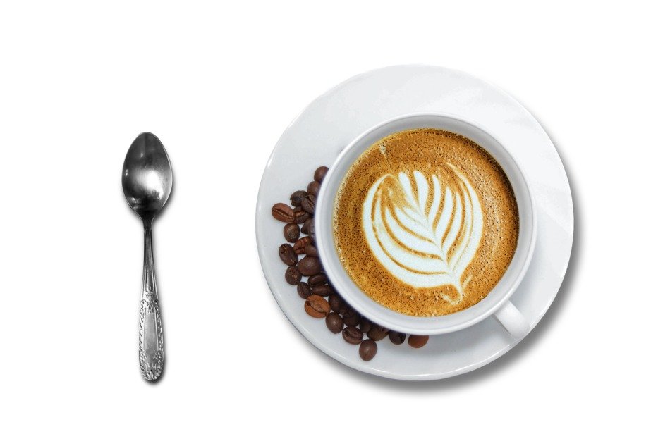 isolated cup of cappuccino