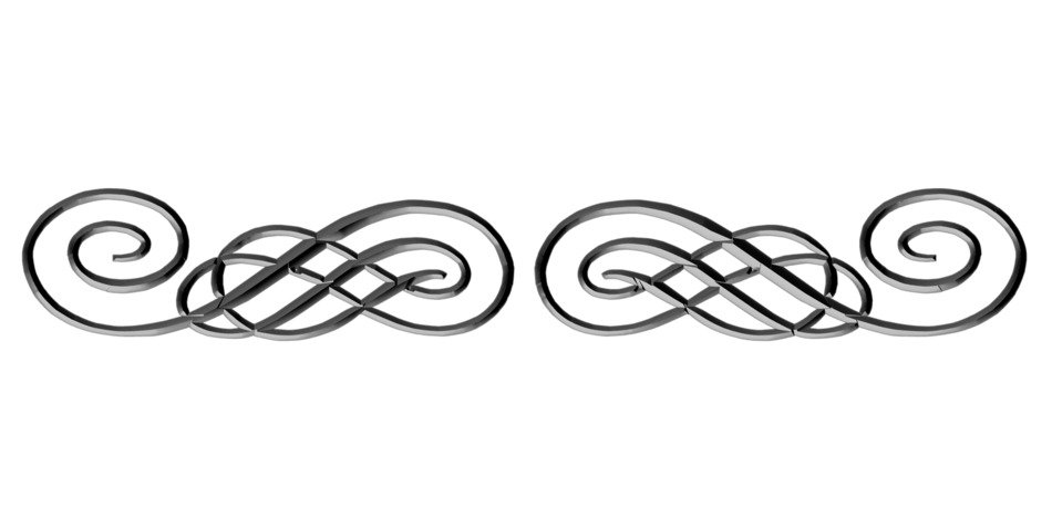 Gunmetal Ornamental Flourish