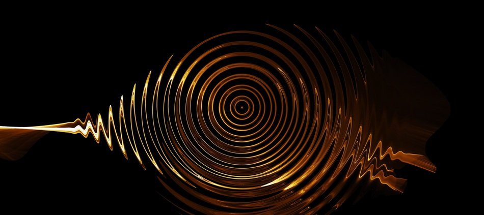 swirl of light on the black background