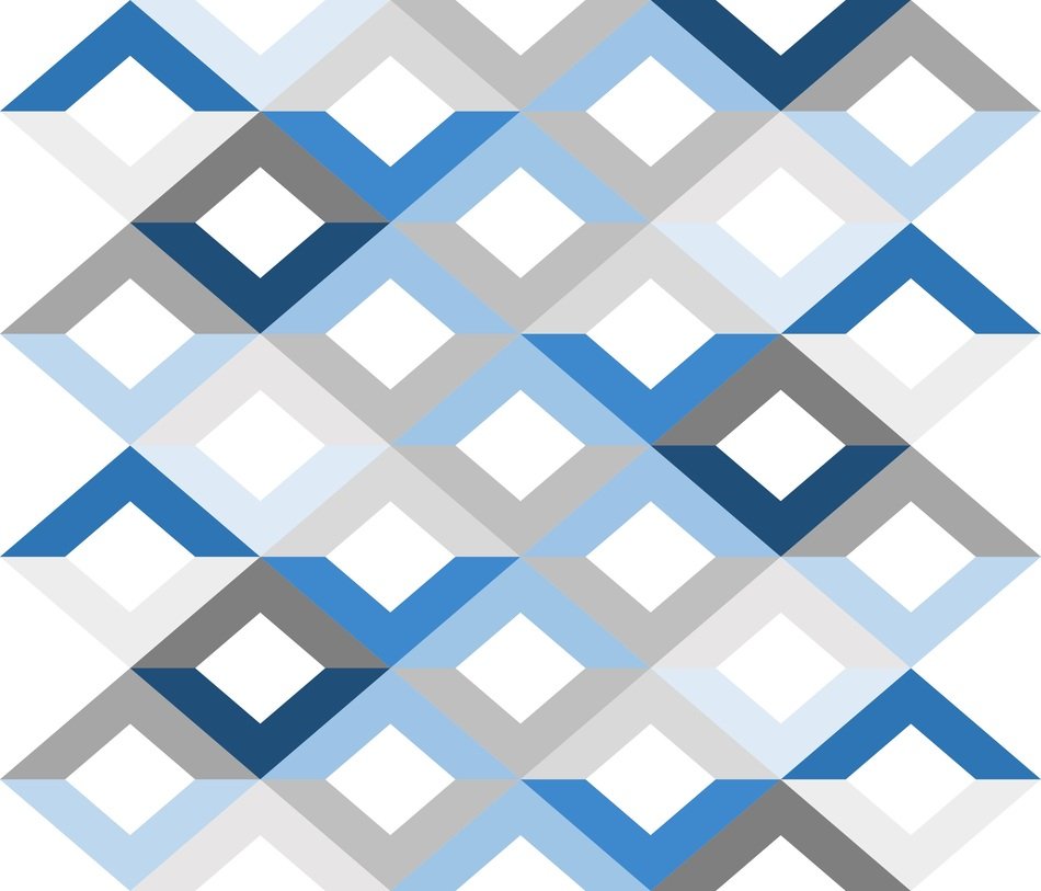 Geometric Chevrons Angles Blue