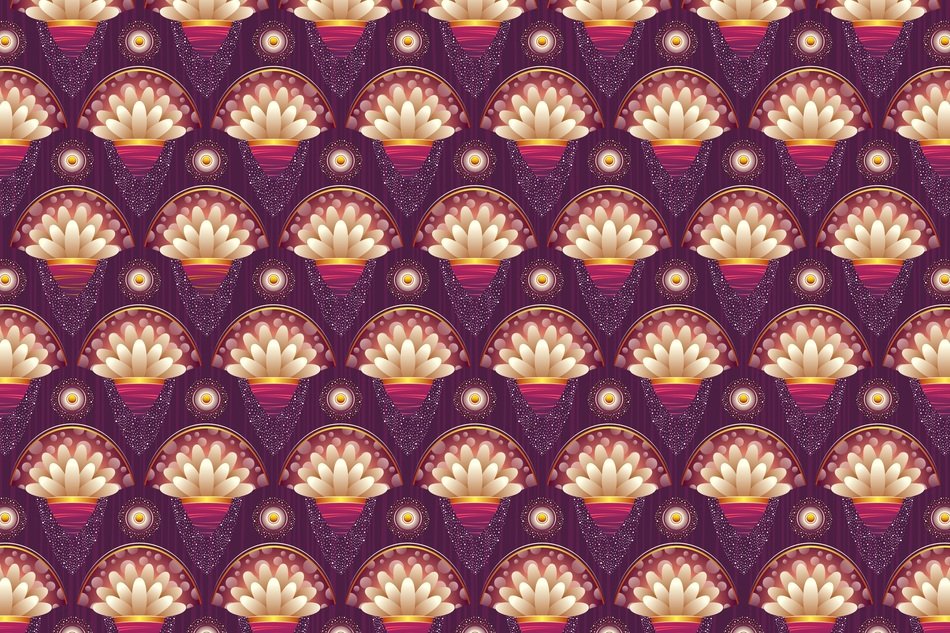 Background Floral Pattern Purple
