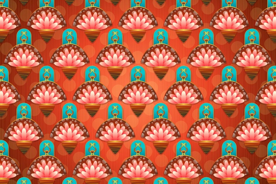 Background Floral Pattern Red
