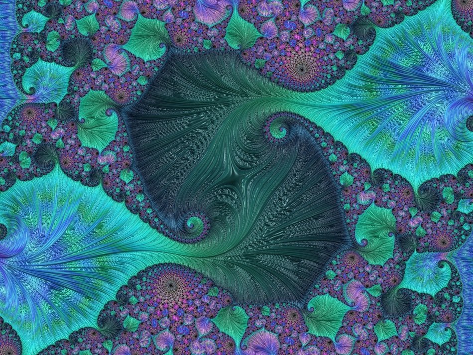 Ocean Green Sea Blue Fractal