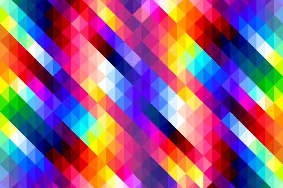 background of rows of multicolored triangles