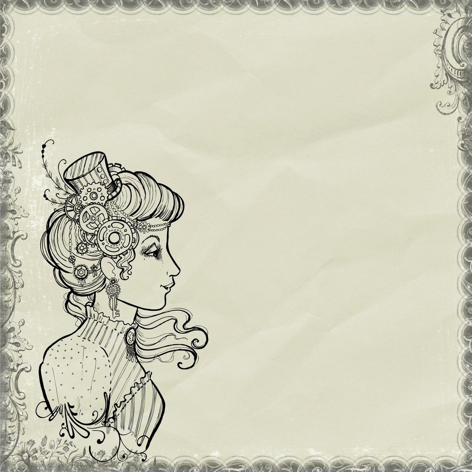 Background Lady Steampunk