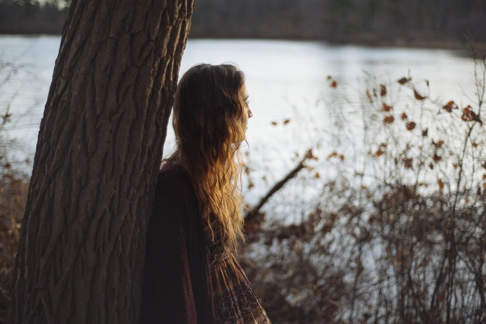 Girl Woman Tree Water Thinking
