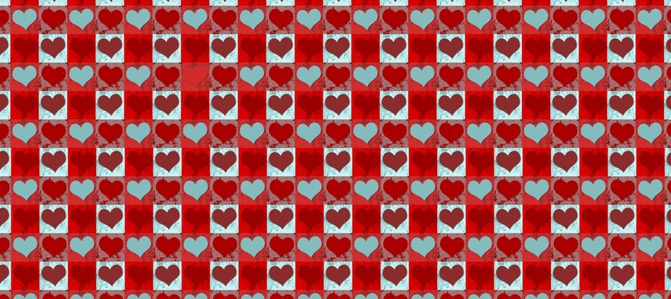 banner with romantic pattern