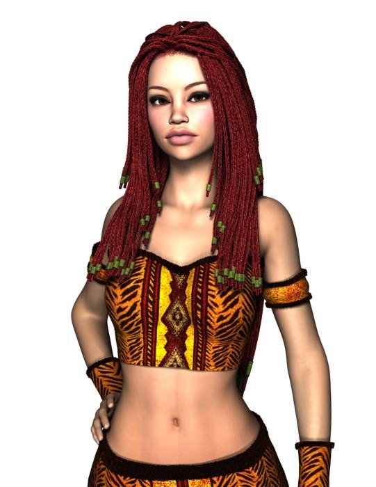 fantastic girl with red hair