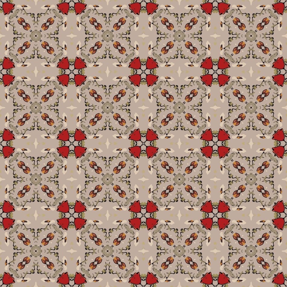 Tile Geometric Floral Background