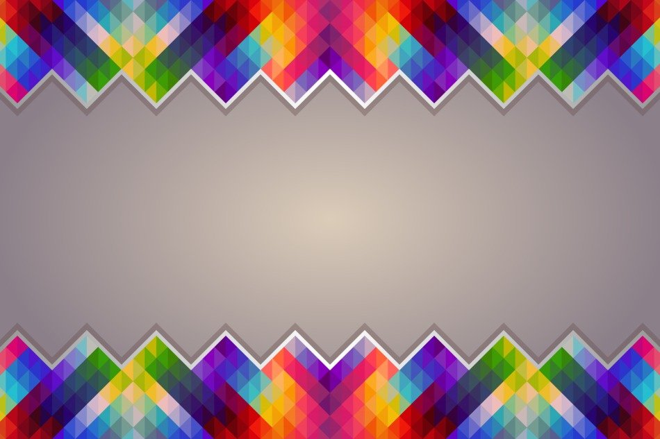colored triangles on the borders of the background