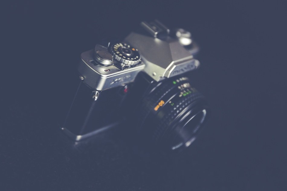 old camera in the dark