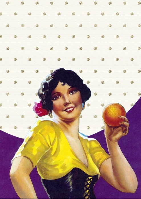 Retro Lady Dress People Woman