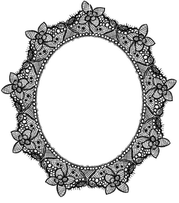 Lace Vintage Old Frame Oval