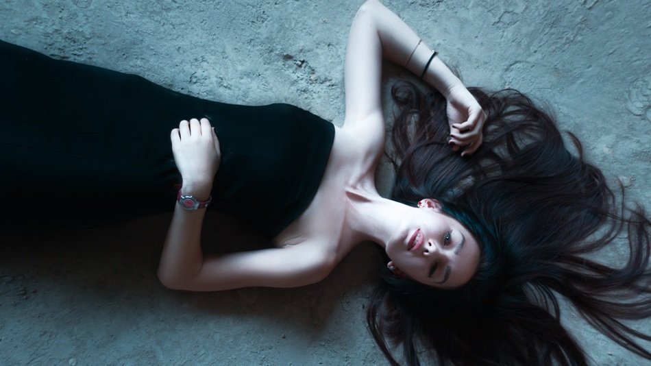 Girl Lying On The Floor