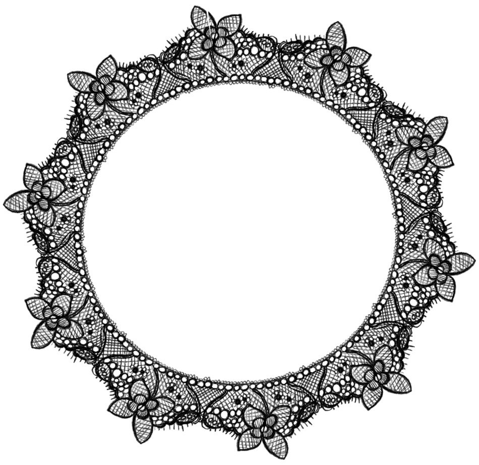 Lace Vintage Old Frame Round