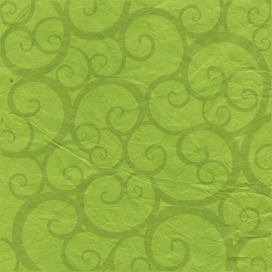 green background with green curls