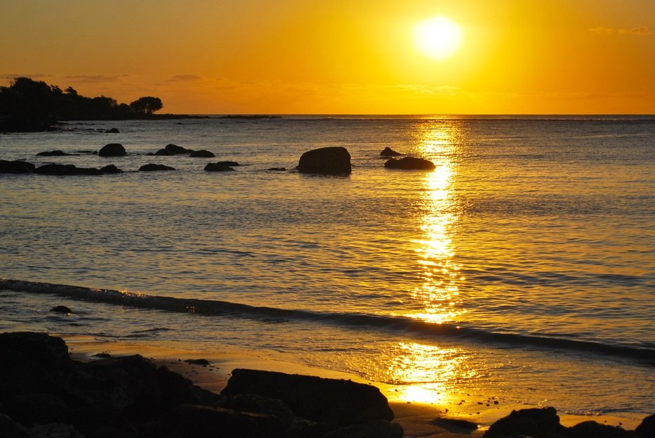 Sunset Beach Background