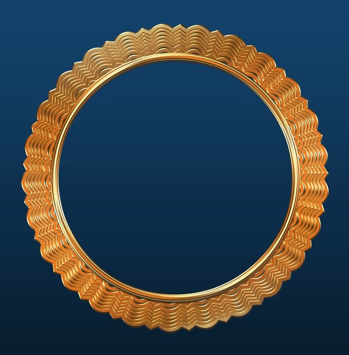 filigreed round photo frame