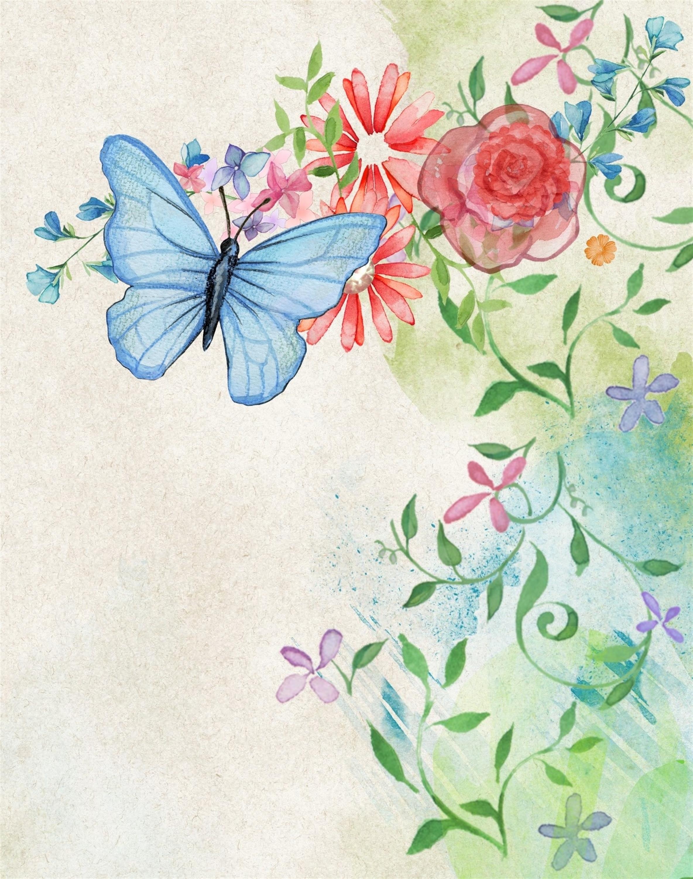 Красивые рисунки для открытки. Винтажные фоны с бабочками. Фоны для скрапбукинга Акварельные. Акварельный фон с цветами. Акварельные цветы с бабочками.