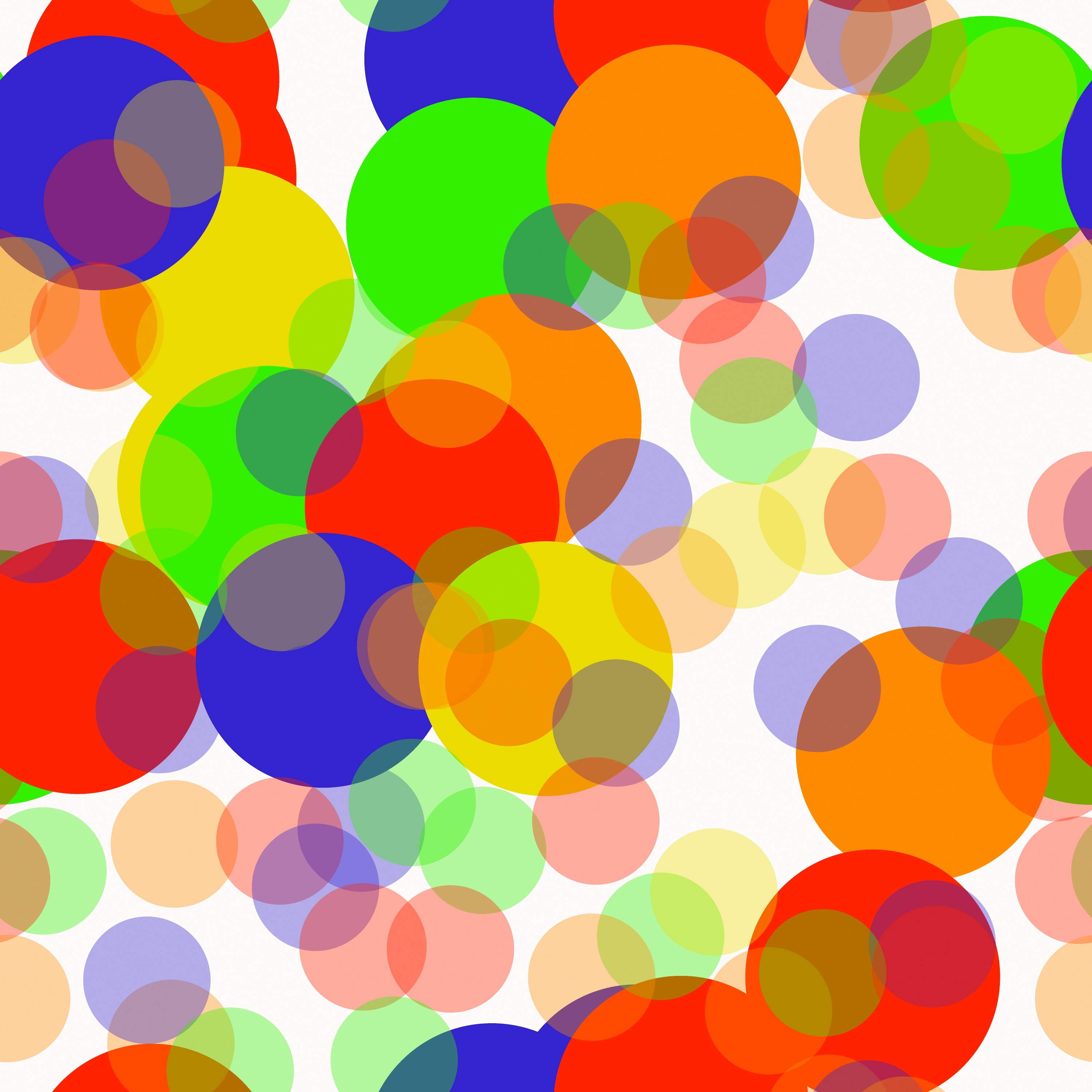 White background with bright colored circles free image download