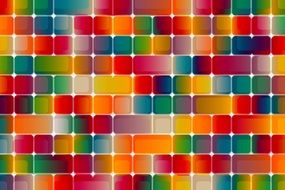 white background of colored squares