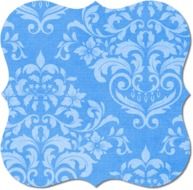 Tag Blue Damask Pattern