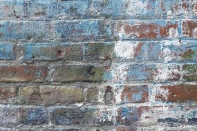 brick wall with old paint cover