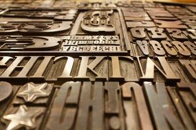 Printing Plate Letters Font Type