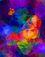 colorful 3d abstract polygons