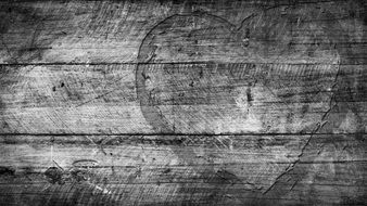 Background Wood Texture Heart