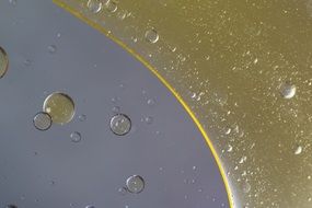 large oily stain on water