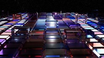 Abstract Background Glass Cube