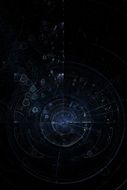 patterns on black background